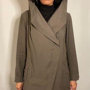 Olive Green Forever 21 Waterfall Jacket